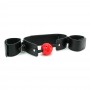 Кляп-наручники с красным шариком Breathable Ball Gag Restraint (Pipedream PD3935-00)