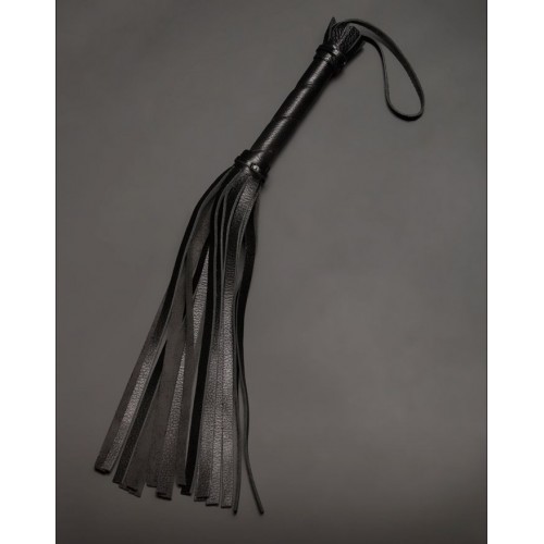 Чёрная кожаная плеть с 17 хвостами - 40 см. (Sitabella 3011-1)