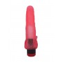 Розовый гелевый вибратор с клиторальными лепестками - 18,5 см. (LOVETOY (А-Полимер) 220200)