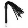 Черная плеть с рукоятью в оплетке - 28 см. (Bior toys NTB-80511)