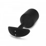 Черная вибропробка для ношения Vibrating Snug Plug 5 - 16,5 см. (b-Vibe BV-036-BLK)