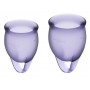 Набор фиолетовых менструальных чаш Feel confident Menstrual Cup (Satisfyer 4002033)