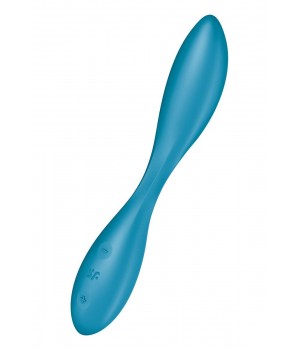 Синий гибкий вибратор Satisfyer G-Spot Flex 1 - 19,5 см..