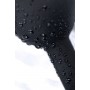 Черная анальная втулка с прозрачным стразом - 7,2 см. (POPO Pleasure 731438)
