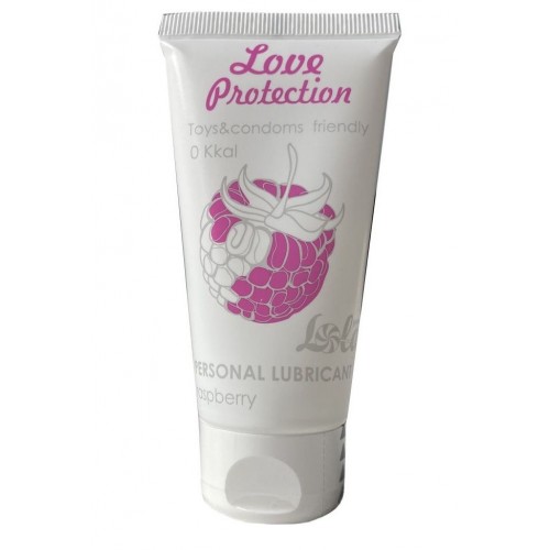 Лубрикант на водной основе с ароматом малины Love Protection Raspberry - 50 мл. (Lola Games 1832-01lola)