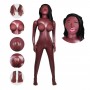 Темнокожая надувная секс-кукла с вибрацией Лионелла (Bior toys EE-10277)
