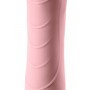 Розовый силиконовый вибратор с функцией нагрева и пульсирующими шариками FAHRENHEIT - 19 см. (ToyFa 796005)