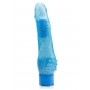Голубой водонепроницаемый вибратор JELLY JOY ROUGH RIDGES MULTISPEED VIBE - 18 см. (Dream Toys 21141)
