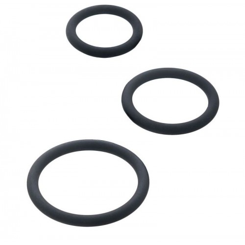 Набор из 3 чёрных эрекционных колец (ToyFa 901404-5)