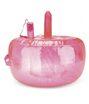 Розовая надувная подушка для секса в вибратором..