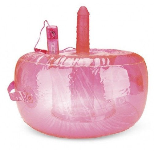 Розовая надувная подушка для секса в вибратором (Lux Fetish LF5312)