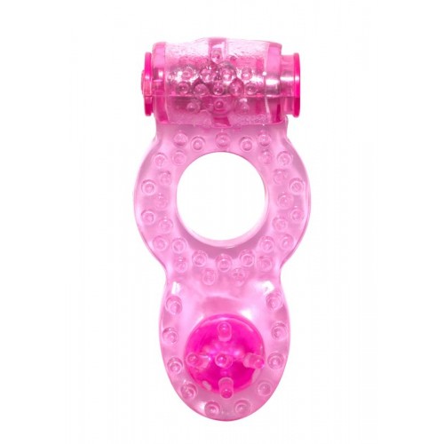 Розовое эрекционное кольцо с вибрацией Rings Ringer (Lola Games 0114-73Lola)