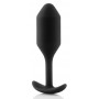 Чёрная пробка для ношения B-vibe Snug Plug 2 - 11,4 см. (b-Vibe BV-008-BLK)