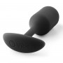 Чёрная пробка для ношения B-vibe Snug Plug 2 - 11,4 см. (b-Vibe BV-008-BLK)