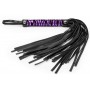 Черная многохвостовая плеть с круглой фиолетовой ручкой-зеброй - 39 см. (Bior toys NTB-80523)