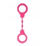Розовые силиконовые наручники (Le Frivole 06509)