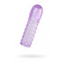 Насадка гелевая фиолетовая с точками, шипами и наплывами - 13,5 см. (Toyfa Basic 818015-4)