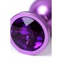 Фиолетовый анальный плаг с кристаллом фиолетового цвета - 8,2 см. (ToyFa 717008-44)