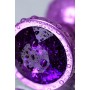 Фиолетовый анальный плаг с кристаллом фиолетового цвета - 8,2 см. (ToyFa 717008-44)