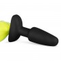 Черная анальная пробка с желтым хвостом Butt Plug With Tail (Easy toys ET772YEL)