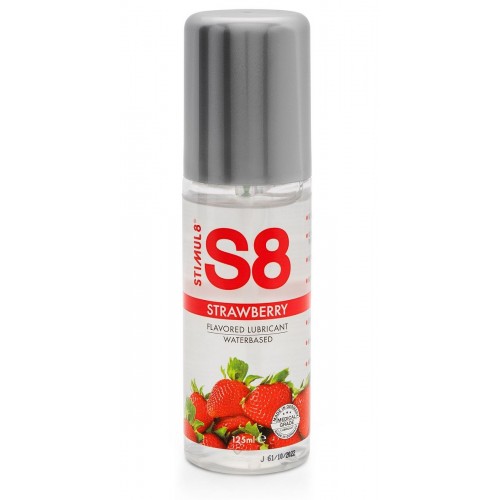 Смазка на водной основе S8 Flavored Lube со вкусом клубники - 125 мл. (Stimul8 STF7407str)