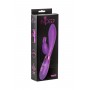 Фиолетовый вибратор Yonce с клиторальным зайчиком - 20,5 см. (Indeep 7702-02indeep)