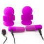 Лиловые перезаряжаемые вибростимуляторы для груди (Baile BI-014545-1)