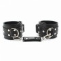 Чёрные кожаные наручники (БДСМ Арсенал 51001ars)