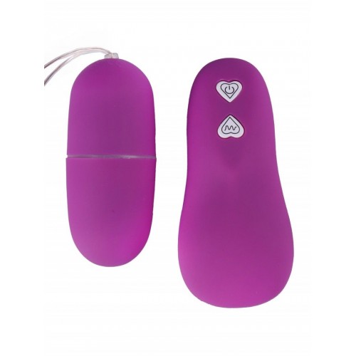 Фиолетовое гладкое виброяйцо с пультом ДУ (Джага-Джага 400-10 BX DD)