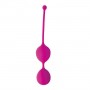 Ярко-розовые двойные вагинальные шарики Cosmo с хвостиком для извлечения (Bior toys CSM-23007-16)
