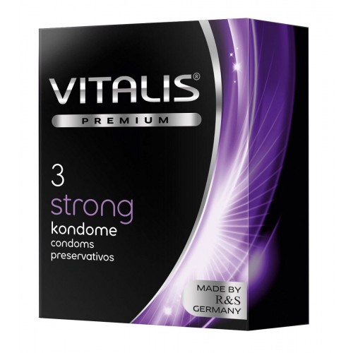 Презервативы с утолщенной стенкой VITALIS PREMIUM strong - 3 шт. (Vitalis VITALIS PREMIUM №3 strong)