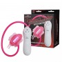 Розовая клиторальная помпа-бабочка с 7 функциями вибрации (Erotic Fantasy HT-V8)