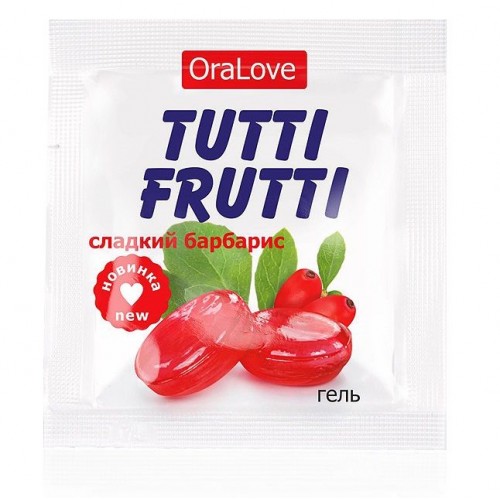 Гель-смазка Tutti-frutti со вкусом барбариса - 4 гр. (Биоритм LB-30020t)