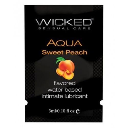 Лубрикант с ароматом спелого персика Wicked Aqua Sweet Peach - 3 мл. (Wicked 90380-sashet)