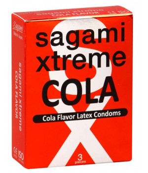 Ароматизированные презервативы Sagami Xtreme Cola  - 3 шт.
