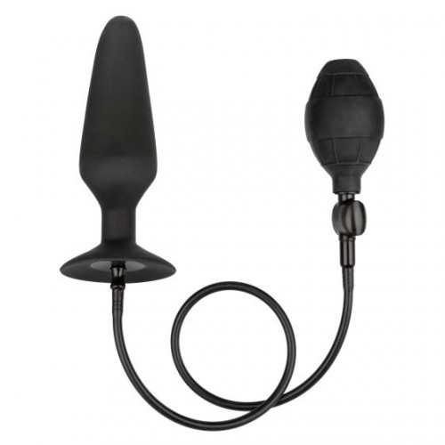 Черная расширяющаяся анальная пробка XL Silicone Inflatable Plug - 16 см. (California Exotic Novelties SE-0430-30-3)