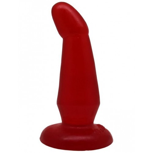 Красная изогнутая анальная пробка - 13 см. (Eroticon 30153)