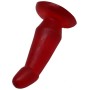 Красная изогнутая анальная пробка - 13 см. (Eroticon 30153)