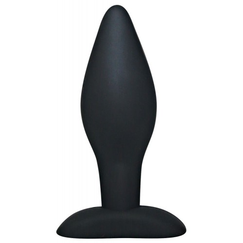 Чёрный анальный стимулятор Silicone Butt Plug Large - 12 см. (Orion 05037970000)