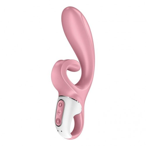 Розовый вибратор-кролик Hug Me - 21,2 см. (Satisfyer 4036588)