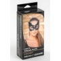 Черная кожаная маска с прорезями для глаз и ушками (БДСМ Арсенал 68011ars)