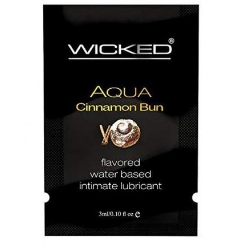 Лубрикант Wicked Aqua Cinnamon Bun с ароматом булочки с корицей - 3 мл. (Wicked 90340)