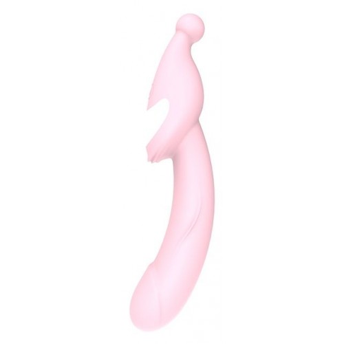 Розовый вибромассажер 2-WAY PLEASER - 21 см. (Dream Toys 21539)