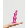 Розовая насадка Strap-On-Me Dildo Plug Beads size S (Strap-on-me 6016572)