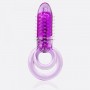 Фиолетовое виброкольцо с подхватом мошонки DOUBLE O 8 PURPLE (Screaming O DBL08-PU-101)
