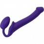 Фиолетовый безремневой страпон Silicone Bendable Strap-On - size M (Strap-on-me 6013229)