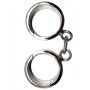Серебристые гладкие металлические наручники с ключиком (Eroticon P3015M)