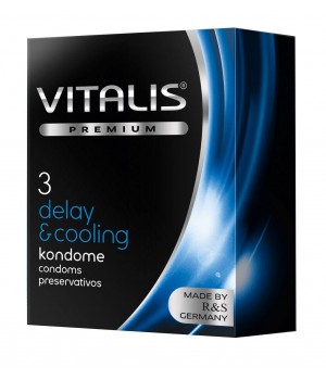Презервативы VITALIS PREMIUM delay   cooling с охлаждающим эффектом - 3 шт.