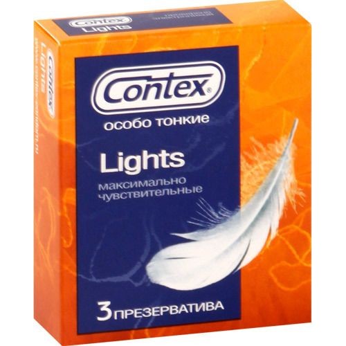 Особо тонкие презервативы Contex Lights - 3 шт. (Contex Contex Light №3)