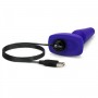 Фиолетовая анальная вибропробка с 3 источниками вибрации TRIO REMOTE CONTROL PLUG  PURPLE - 13,5 см. (b-Vibe BV-002-PUR)